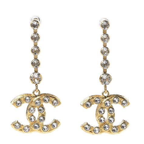 chanel crystal earrings markings|chanel crystal drop earrings.